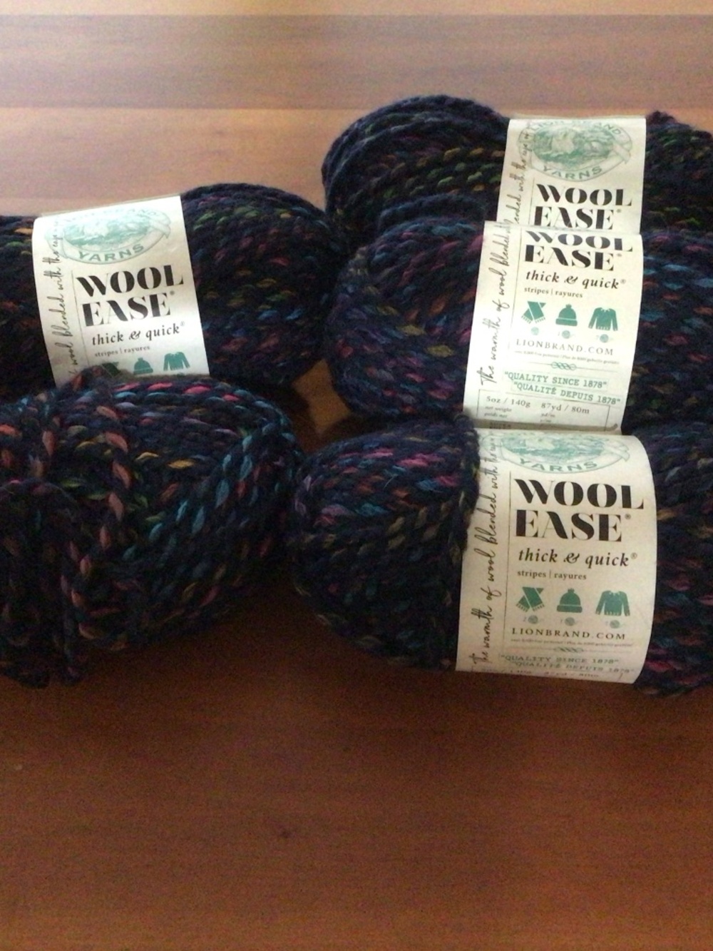 Bundle  - 5 skeins - Lion Brand Wool Ease thick & quick - new with tags